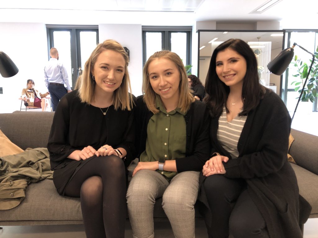 Kayla Snyder, Jocelyn Bankson and Angela Altieri at Hearst UK. 